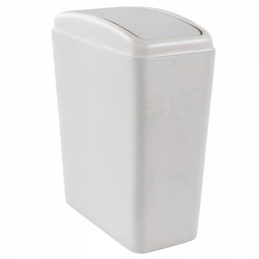 3.5 Gallons/14 Liter Small Trash Can, Plastic Swing Lid Garbage Bin,9.8" x 6.6" x 16.7"