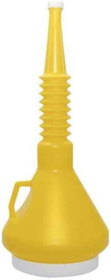 WirthCo 32135 Funnel King Yellow Double Capped Funnel - 1-1/2 Quart Capacity