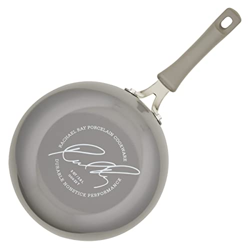 Rachael Ray Cook + Create Nonstick Saucier Pan/Saucepan, 3 Quart, Gray