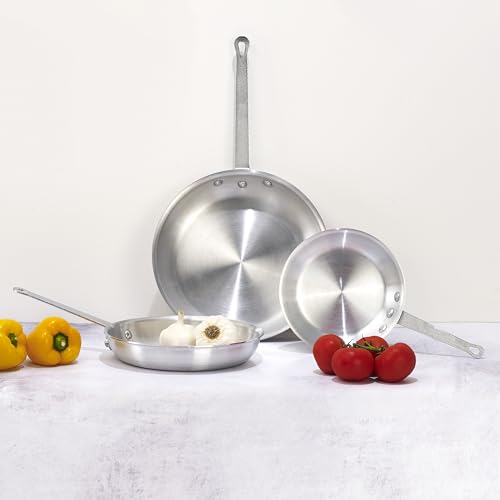 Winco Commercial-Grade Aluminium Fry Pan/Skillet, Natural Finish, 10"