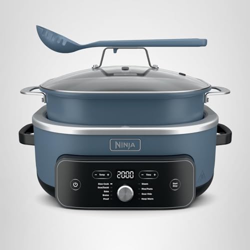 Ninja MC2001 PossibleCooker PRO Plus, 8.5-QT Multicooker, 9 Functions, Slow Cook, Sear, Sauté, Proof, Pasta/Rice, Replace 16 Kitchen Tools, Oven-Safe Ceramic Pot, 1400-Watt, Blue (2026 Release)