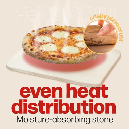 Pizza Stone,Durable Cordierite Cooking Pan for Oven Baking & Grilling,Heat resistance and impact resistance,Extra Large 15 x 12" Inch Rectangular