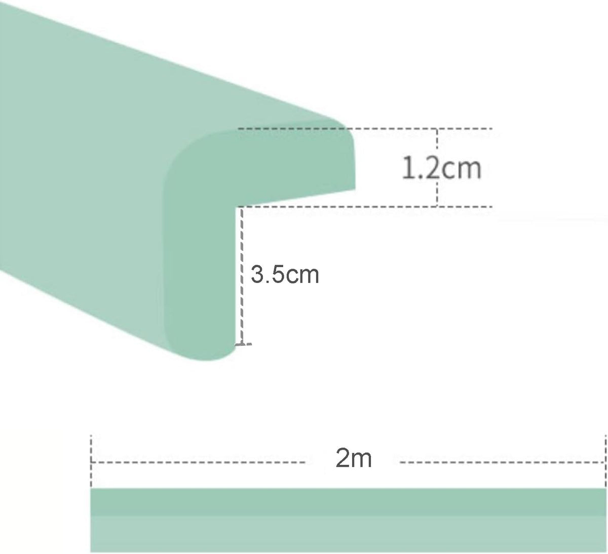 XPLKQXE Sharp Edge Safety Corner Edge Foam Padding, Edge Guards Bumpers Adhesive, Edge Corner Protector Guards for Table Edges & Sharp Corners(Gray,1pcs)