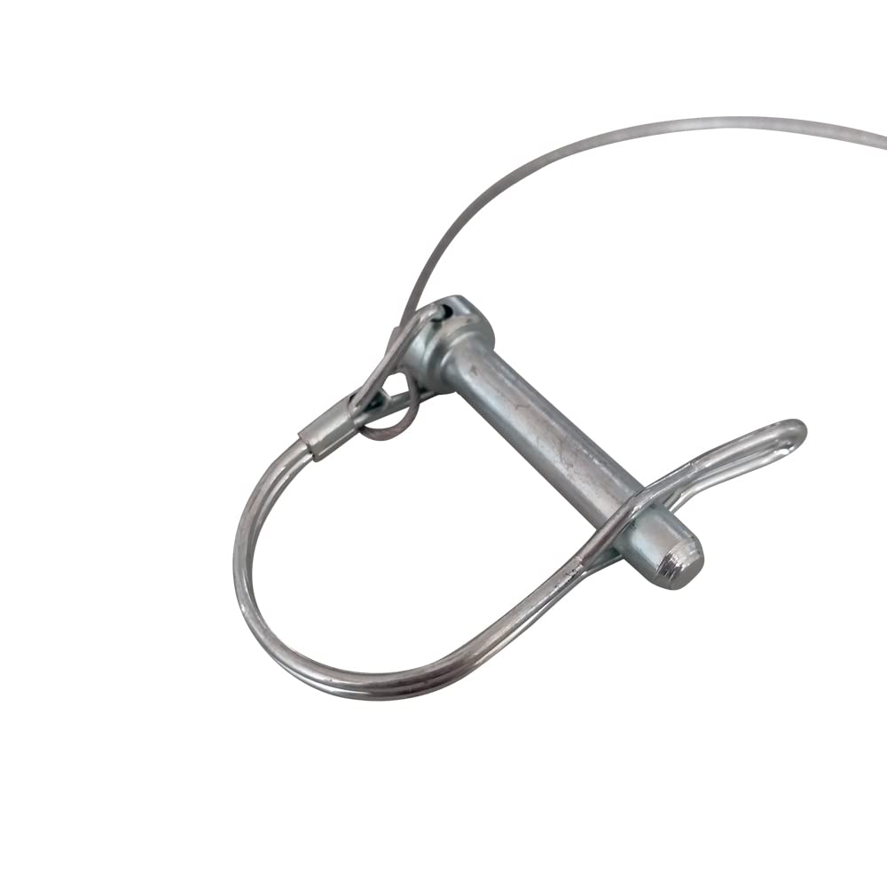 10Pcs Trailer Coupler Pin 5/16x 1-3/4(WxL) Prevents Loss Trailer Hitch Locking Pin with Plastic Coating Tether Steel Quick Release Ring for Shaft Trailer Tongue