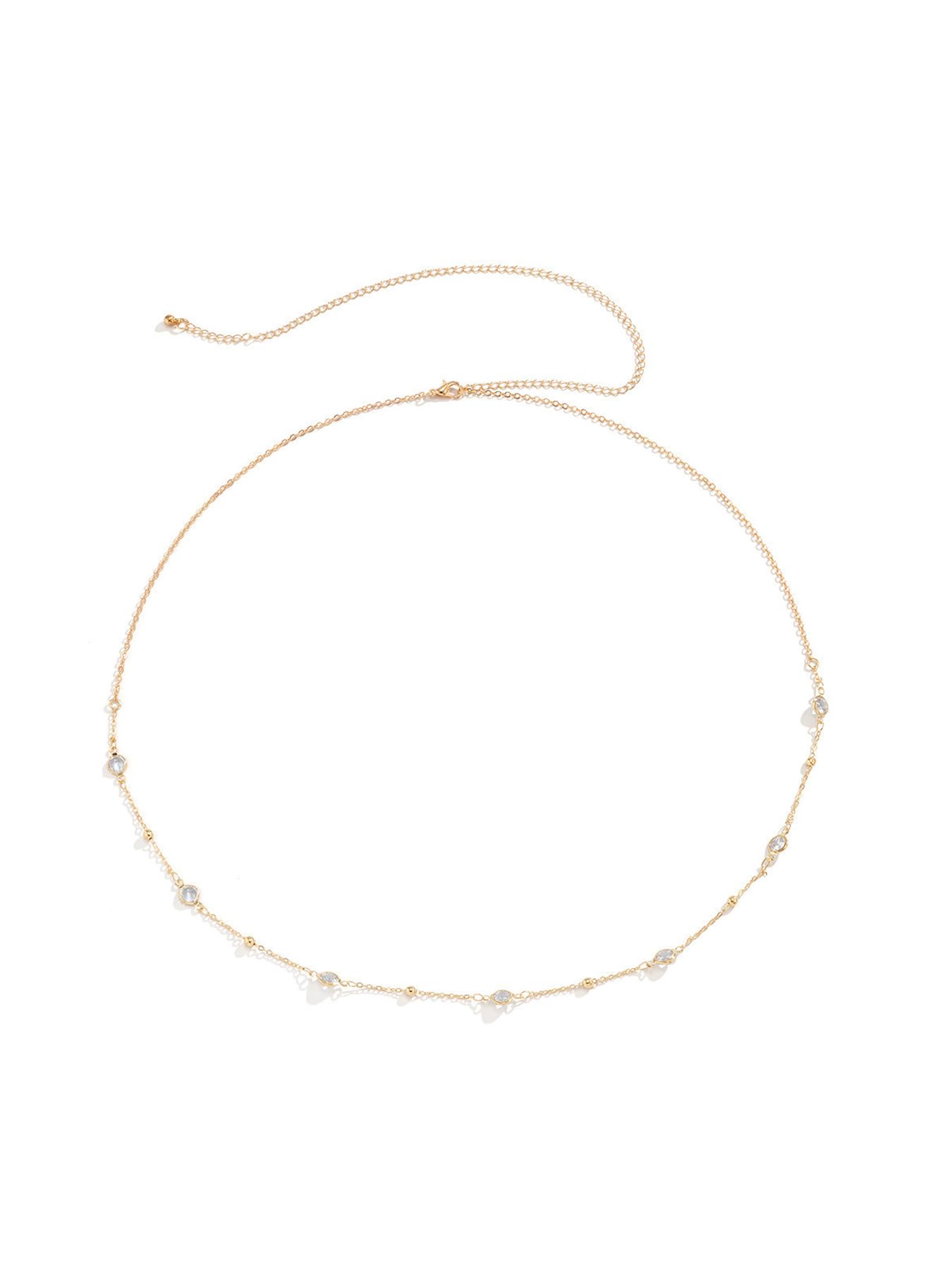 MODRSA Rhinestone Belly Chain Waist Chain for Women Gold Waist Jewelry for Women Gold Belly Chains Stomach Jewelry Body Chains non Tarnish Waterproof