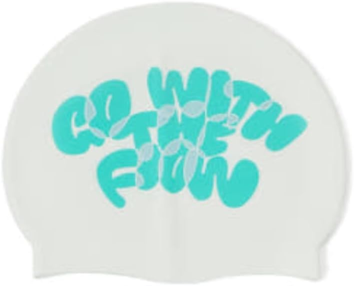 Unisex Silicone Swimming hat That Protects Hair and Ears, Pretty and Cool Artist Collaboration Design Swimming hat