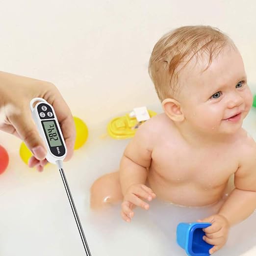 Digital Meat Food Thermometer for Cooking Kitchen BBQ, Probe Instant Read Thermometer with Long Probe for Candy Candle Milk Yogurt Deep Fry Roast Baking Temperature