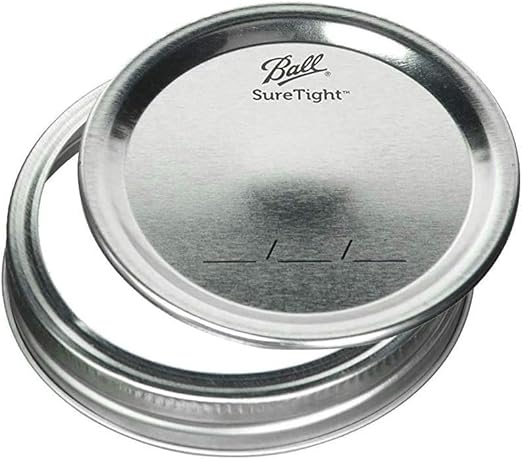 Ball Wide Mouth Glass Mason Jars with Lids and Bands, Used for Canning, Pickling, Juice, Jam, Jelly, Half Gallon Size 64 Ounce (Pack of 4)