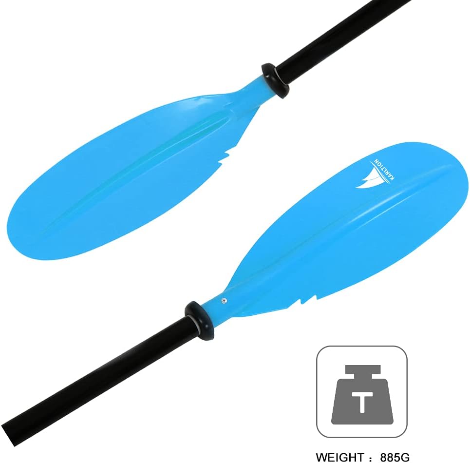 Kayak Paddle - Adjustable 2 Pieces Aluminum Alloy Shaft with Glass Fiber Blade for Surfing,Oar Fishing Easy Packable Travel