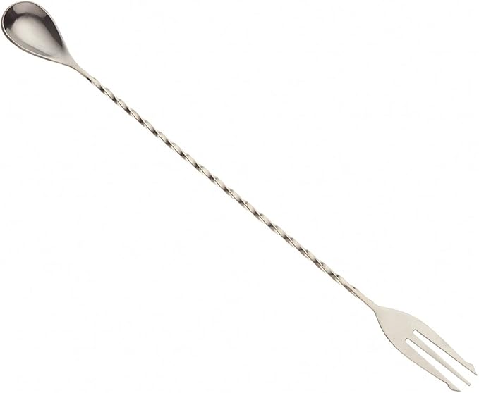 Barfly Fork Bar Spoon, End 12 3/8" (31.5 cm), Stainless Steel