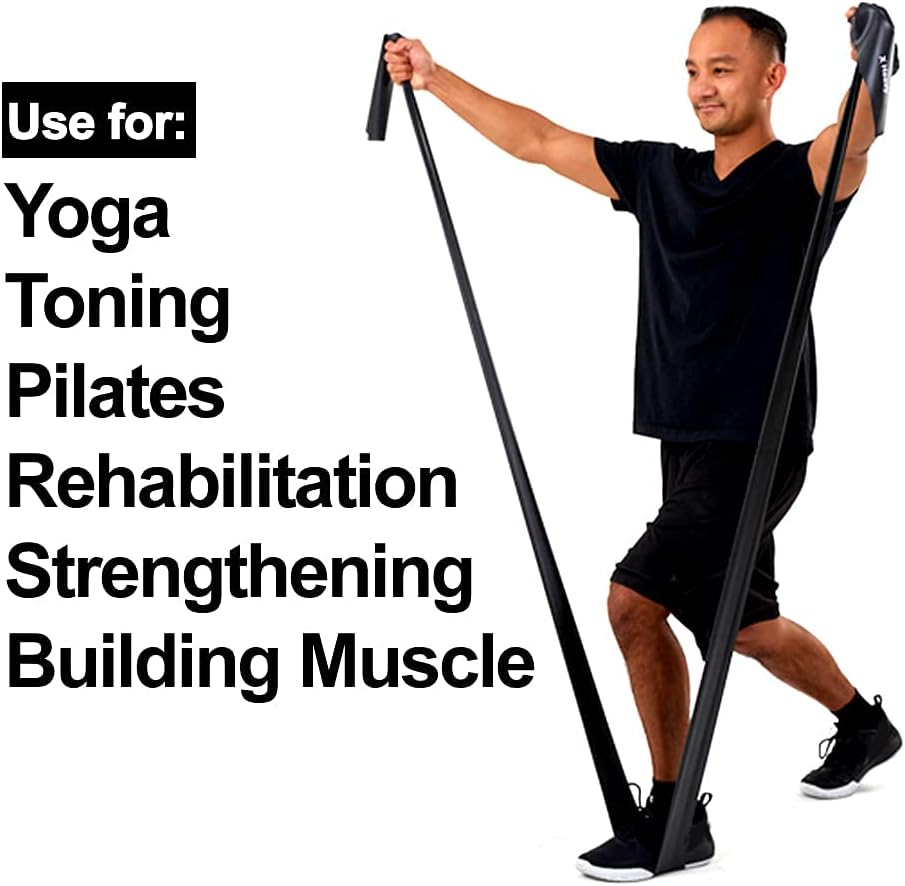 Resistance Band for Working Out - 8,16,24 Yard Resistance Bands Bulk Rolls - 10 Strengths in Light Medium and Heavy Exercise Bands - Latex Free Workout Bands Including iPhone App and e-Book