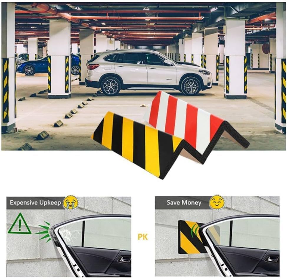 Garage Wall Protector for Car Doors, 4 Pack 15.7" x 9.8" Wall Corner Guard for Parking Garages, Edge Protector Foam, Protect Your Car, Garage Corner Edge and Bumpers Corner Guards