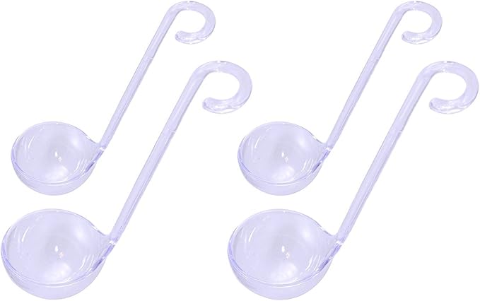 Chef Craft Plastic Mini Ladles in 2 Sizes, Set of 4, Clear