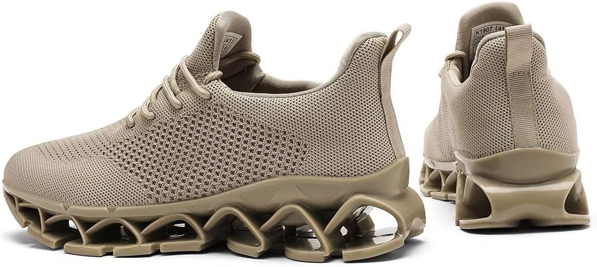 Men's Running Shoes Blade Tennis Walking Fashion Sneakers Breathable Non Slip Gym Sports Work Trainers