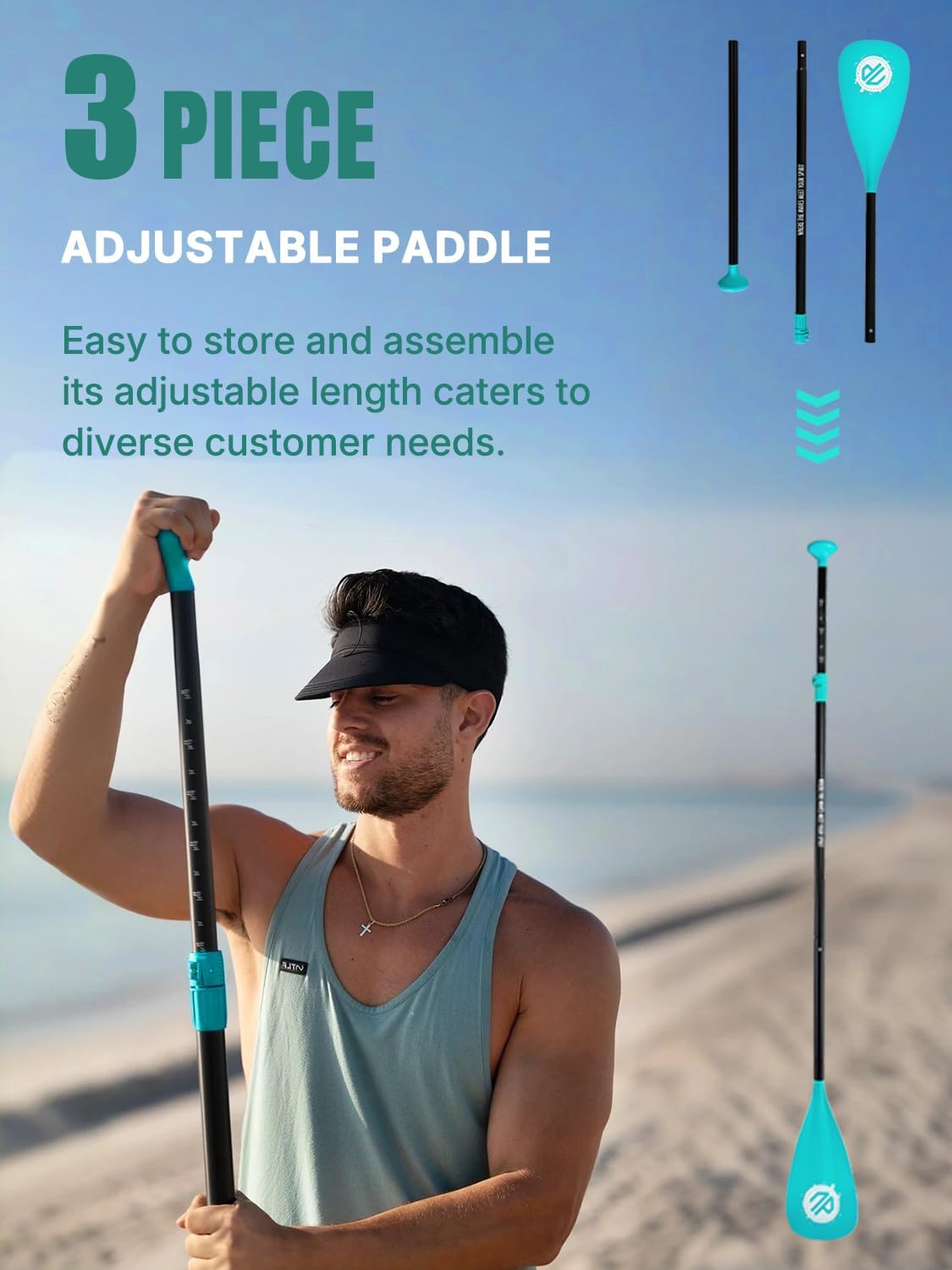 Niphean Inflatable Stand Up Paddle Board with SUP Accessories, Anti-Slip EVA Deck, 10’6’’ Inflatable Paddle Boards for Adults & Youth of All Skill Levels