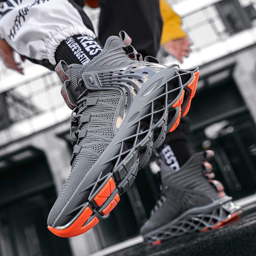 Hello MrLin Men's Running Shoes Non Slip Athletic Tennis Walking Blade Type Sneakers Hip Hop