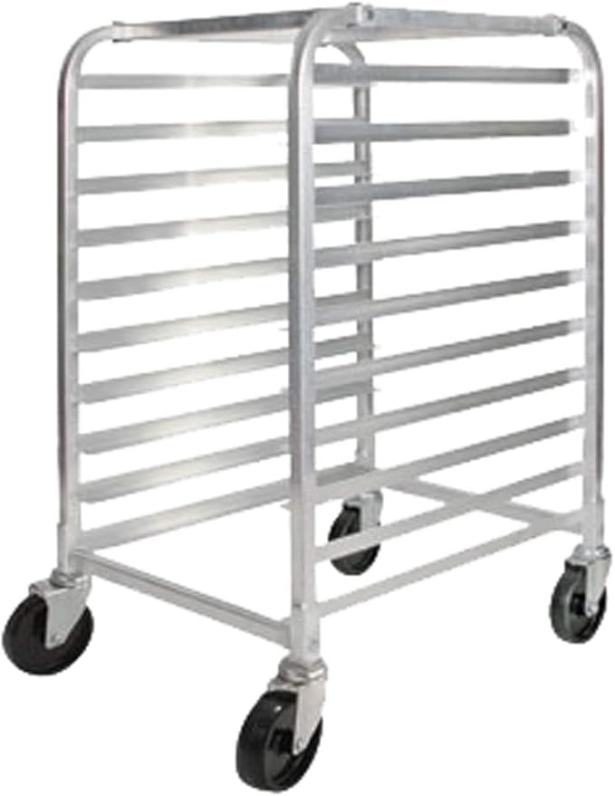 Winco Sheet Pan Rack, Half-Height, 10-Tier, 3" Spacing, Aluminum, Welded, NSF