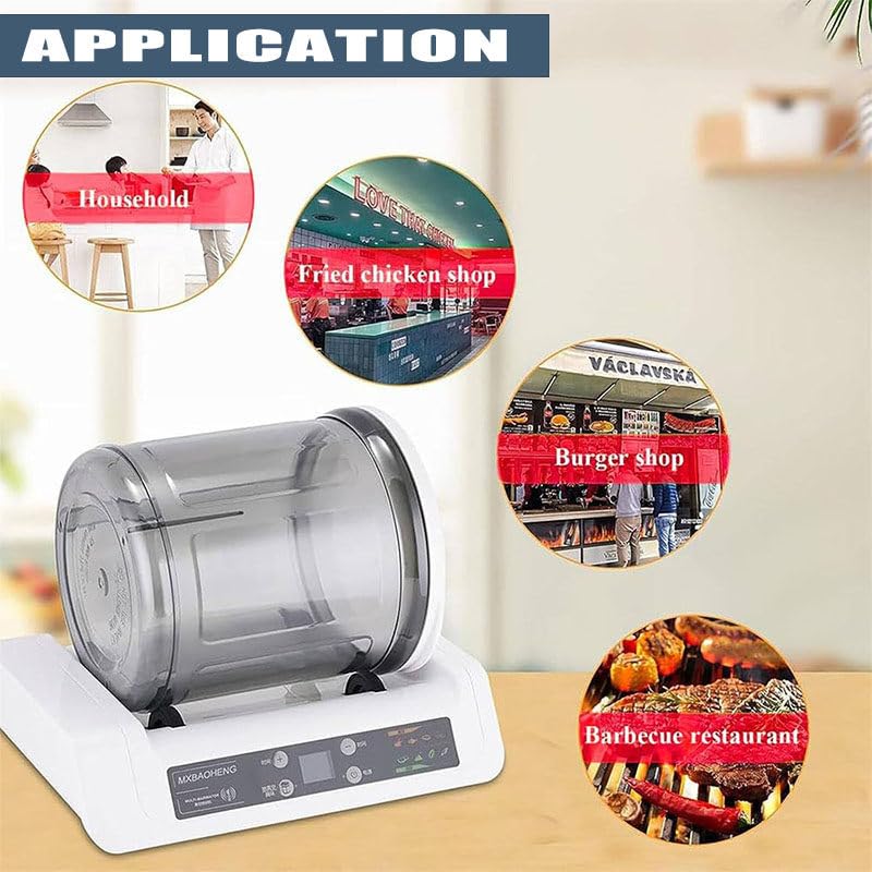Lakenbroade Commercial Vacuum Tumbler Marinating Machine for Meat&Vegetable,Large Capacity Pickling Barrel & 0-10h Timer Setting,for Beef Pork Mutton Chicken