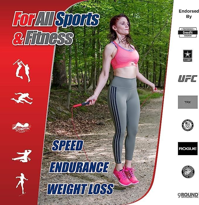 Buddy Lee Magic Speed Pro Fitness Jump Rope - | Ergonomically Designed Long Handles| Flower Cup Adjustment System| Endorsed by Jump Rope Champions | A Perfect Choice For Kids & Adults