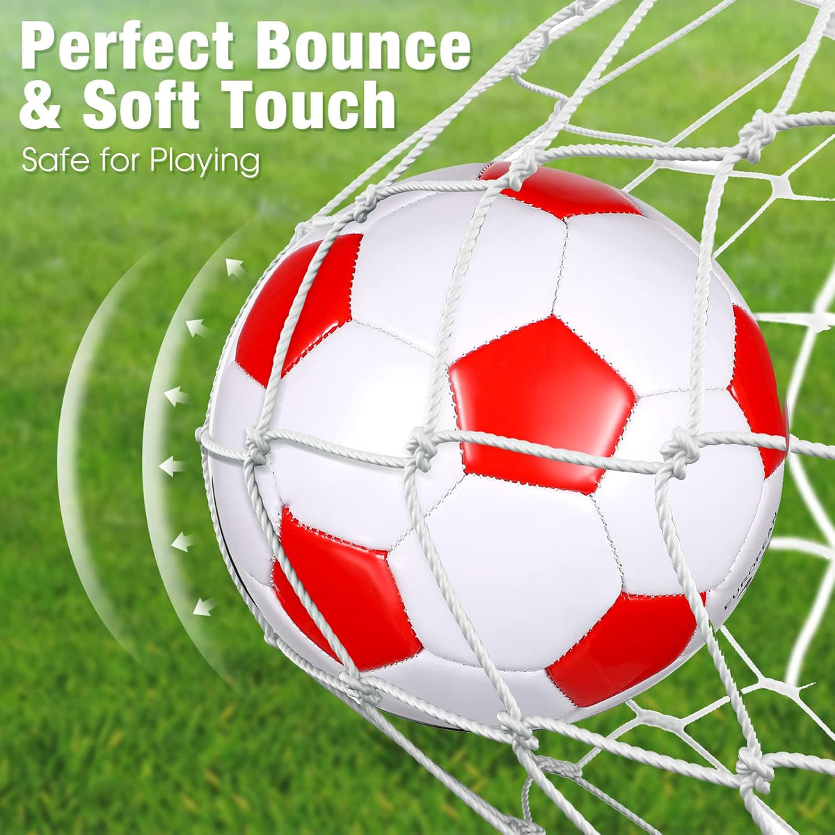 HyDren 8 Pcs Soccer Balls Bulk with Pump Deflated Official Size Sport Soccer Ball for Kid Adult Game Match Indoor Outdoor Gift for School Sports Game Birthday Party Gift Back to School