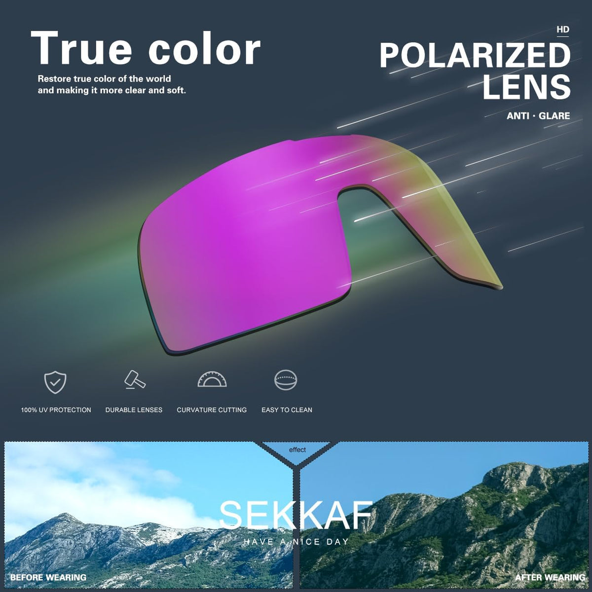 Polarized Sports Sunglasses for Men and Women Cycling Glasses UV Protection Goggles for Mountain Bike Running Fishing