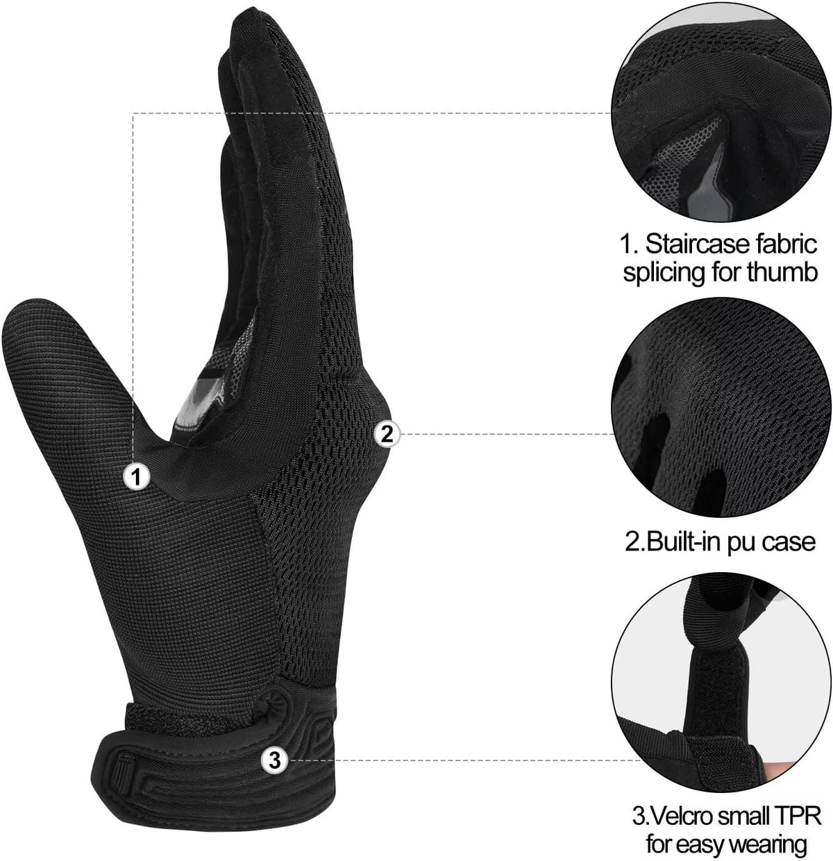 INBIKE Breathable Mesh Motorcycle Gloves for Men/Women, Shell Protection, Reflective, TPR Palm Sliders, Touchscreen Motorbike Gloves for ATV BMX MTB Riding