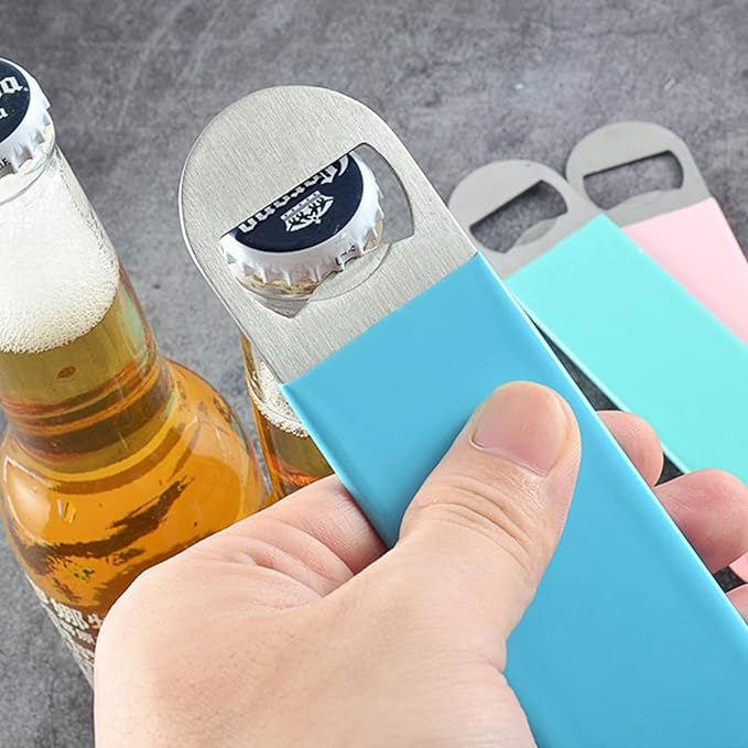 KTOJOY 3 Pack Heavy Duty Stainless Steel Flat Bottle Opener, Solid and Beer Openers, 7 inches