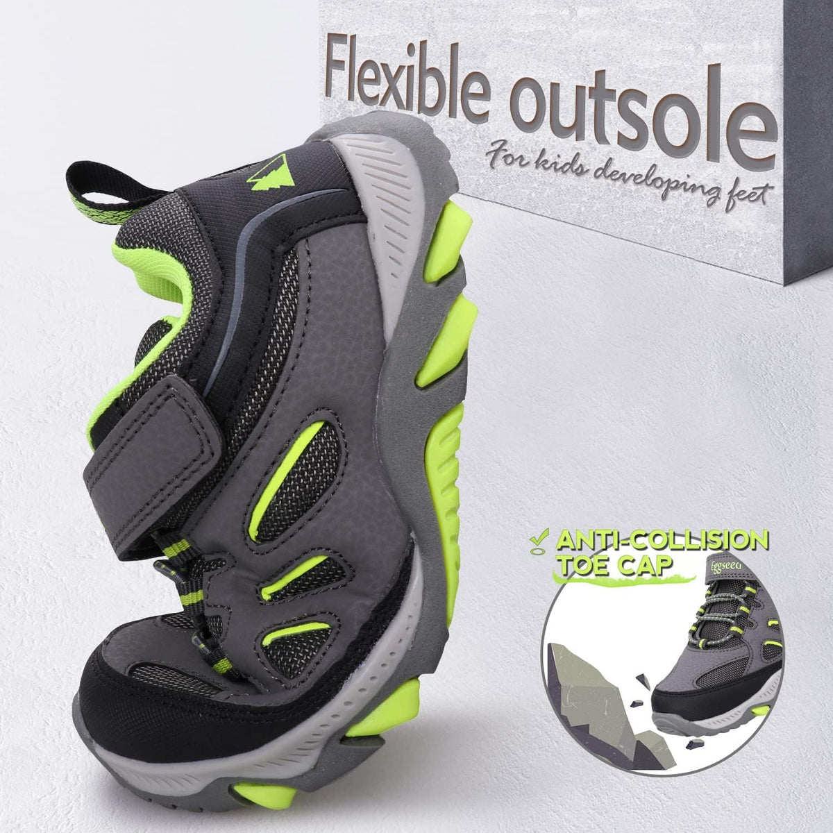 Boys Hiking Shoes Kids Sneakers Outdoor Waterproof Athletic Running Slip Resistant Comfortable (Little/Big Kids)