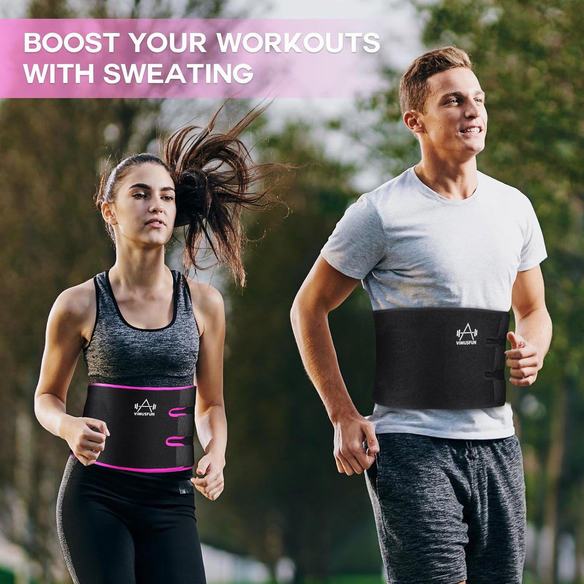Waist Trimmer Belt Men Sweat Band Stomach Wrap, Waist Trainer for Women Workout