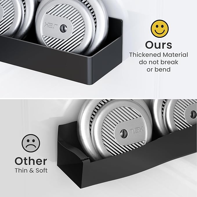 Mystozer Magnetic Spice Rack for Refrigerator, Kitchen Organizer and Storage Shelf, Black (4 Pack)…