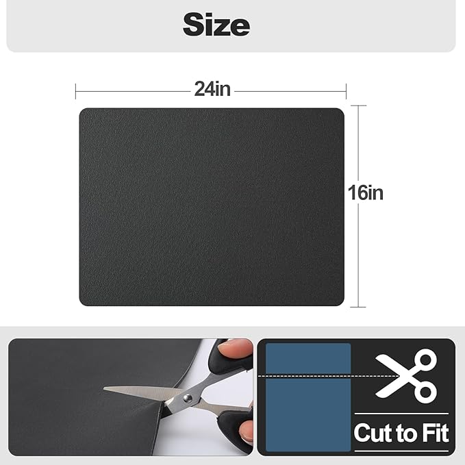 Ecotrim - Dish Drying Mat for Kitchen Counter | Coffee Bar Mat for Countertops | Heat Resistant Drainer Mat with Non-slip Rubber Backed | Hide Stain Kitchen Absorbent Draining Mat | Black 16"x24"