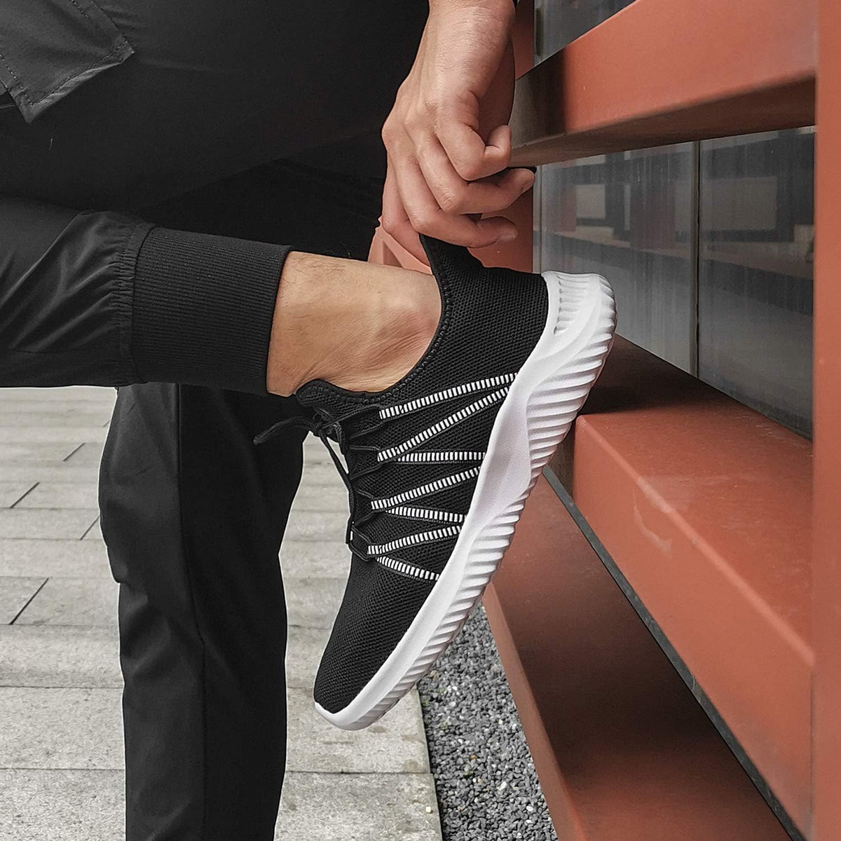 Feethit Mens Slip On Running Shoes Breathable Lightweight Comfortable Fashion Non Slip Sneakers for Men