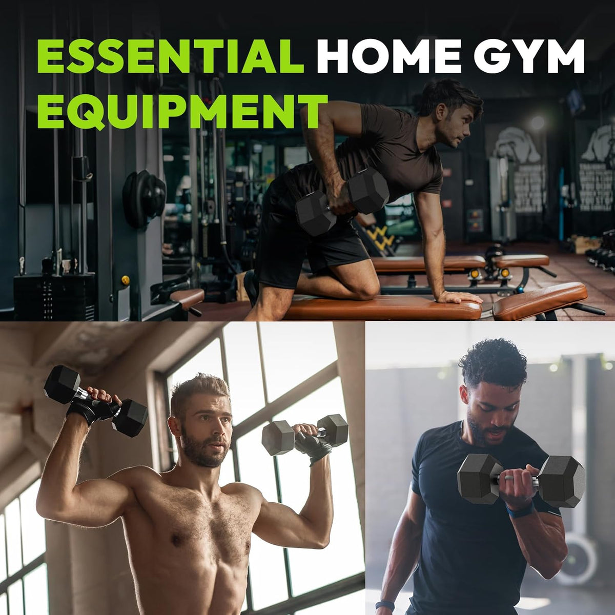 Hex Dumbbell Set 2.5-400 lb, Rubber Encased Exercise & Fitness Dumbbells, Weights Dumbbells Set of 2, Hand Weight for Strength Training