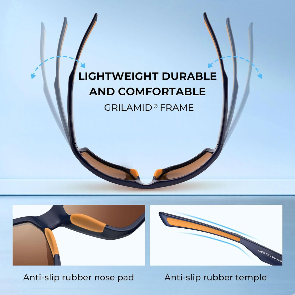 KastKing Osage Polarized Sport Sunglasses for Men and Women, Ideal for Driving Fishing Cycling Running, UV Protection