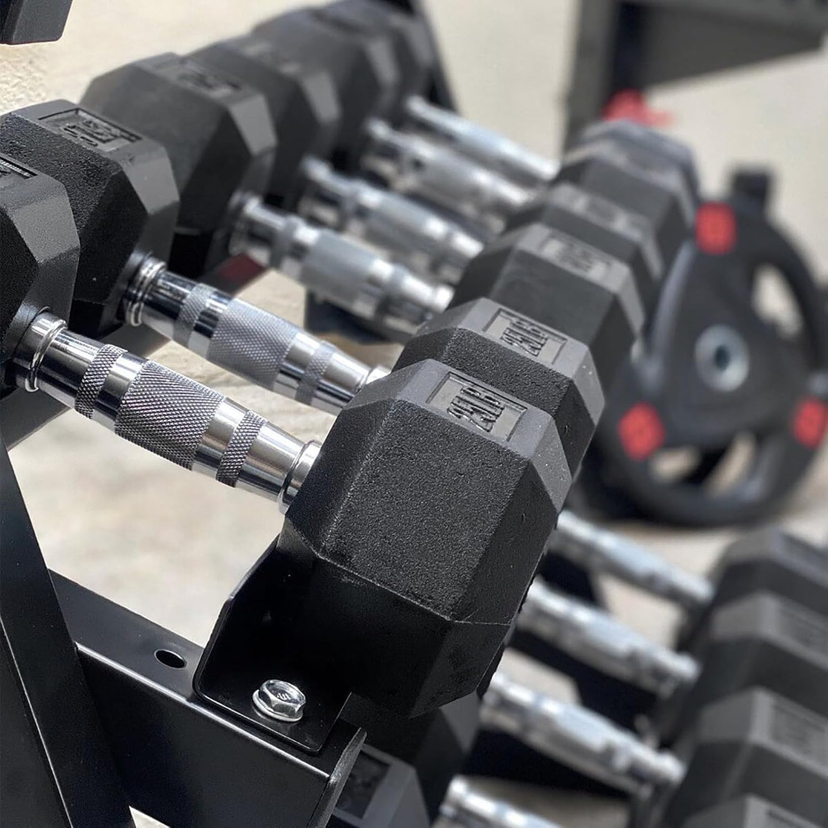 350/450/550 LBS Hex Dumbbell Weight Set with Rack for Complete Home Outdoor Gym Cast Iron 5-50 lbs Dumbbells Exercise Fitness Equipment Durable Coated Rubber Weights and Storage Rack