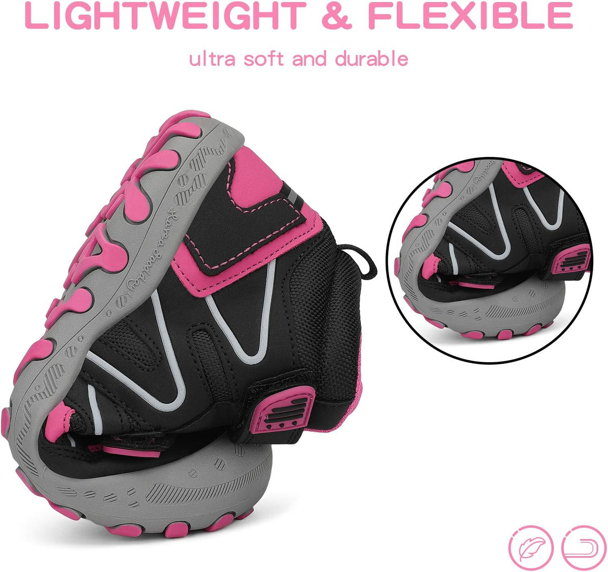 Mishansha Kids Water Resistant Hiking Boots, Boys Girls Anti Collision Anti-Skid Athletic Outdoor Adventure Trekking Shoes