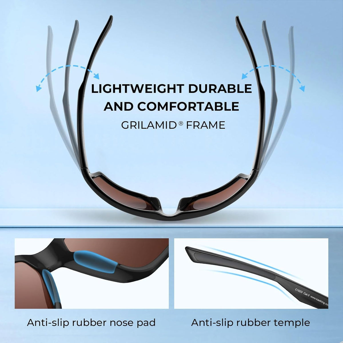 KastKing Osage Polarized Sport Sunglasses for Men and Women, Ideal for Driving Fishing Cycling Running, UV Protection