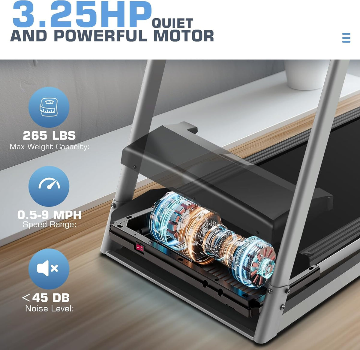 SYTIRY Incline Treadmills for Home with TV Screen and WiFi, 3.25HP Smart Walking Pad Treadmill with Incline, Heavy Duty Foldable Electric Running Machine with 10” Touchscreen, 3D Virtual Sports Scenes