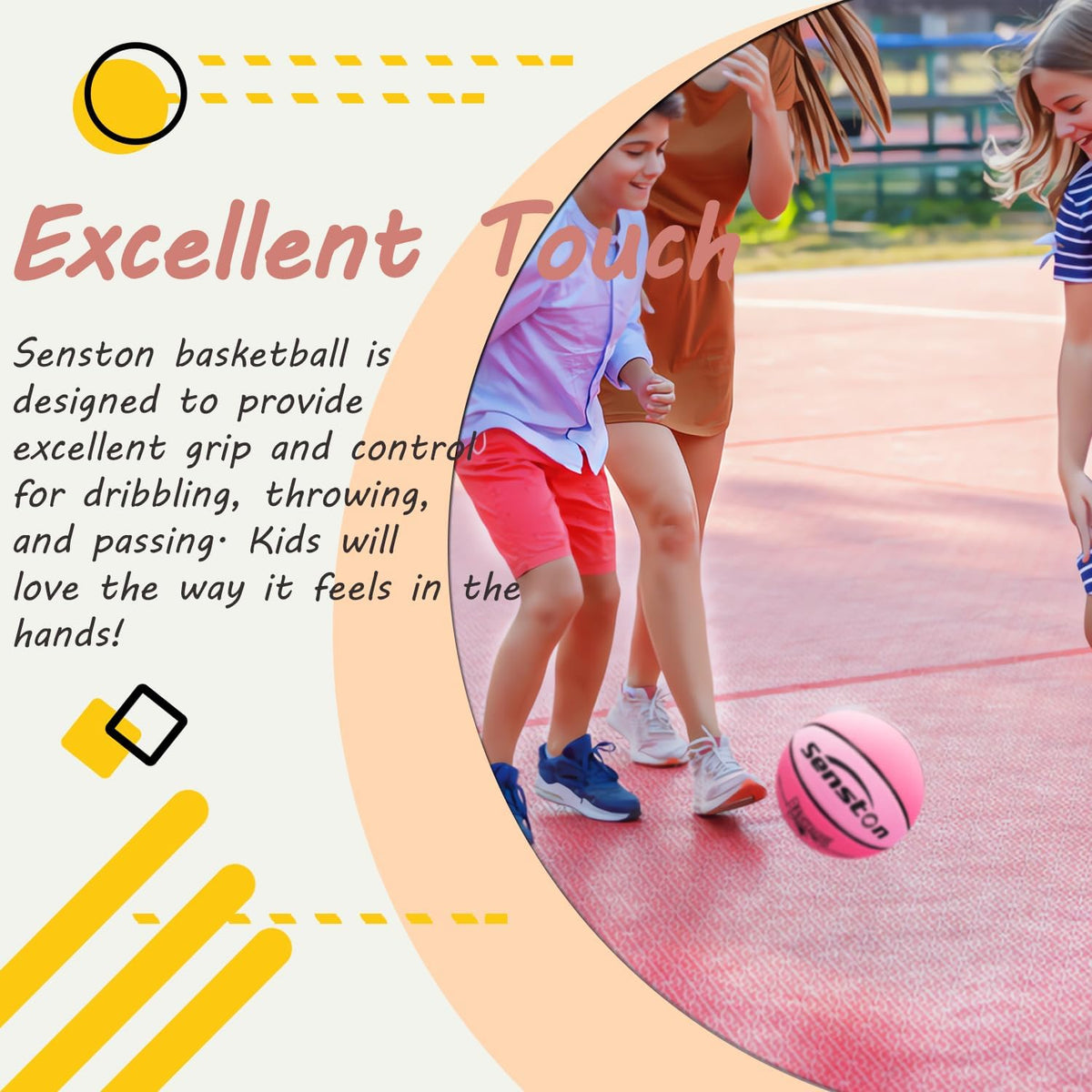 Senston Kids Basketball Balls Size 3/5/7 Basketballs Indoor Outdoor 27.5/29.5 inch Basketball Gifts for Kids/Girls/Boys