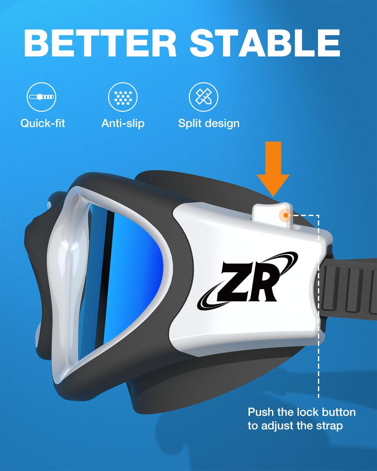 ZIONOR G1 Polarized Swimming Goggles for Unisex Adult Women Anti Fog 100% Anti UV Diving Goggles