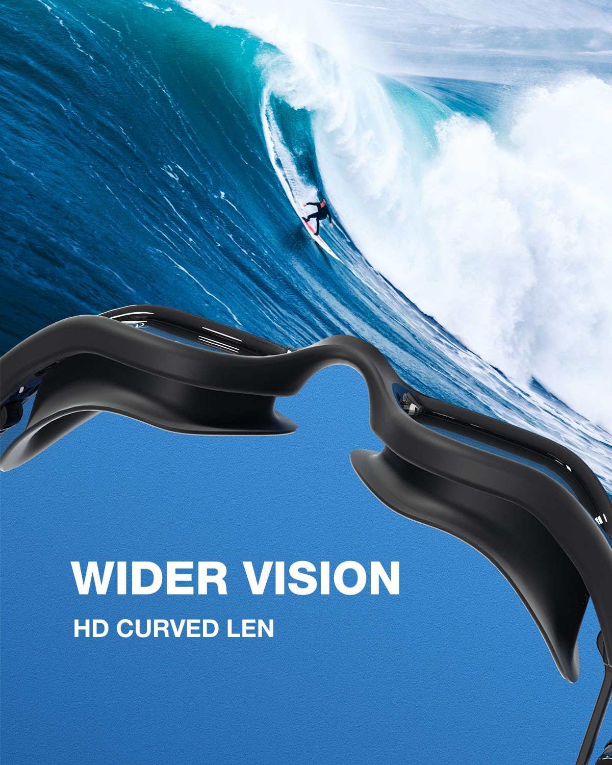 ZIONOR G1 Lite Swim Goggles with Swim Cap Comfortable Anti-fog Swimming Goggles Cap Set for Adult Men Women