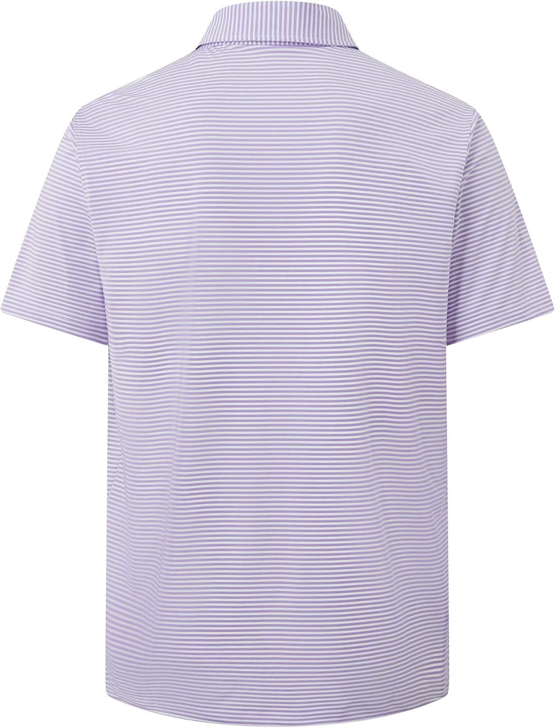 Golf Shirts for Men - Moisture Wicking Short Sleeve Performance Sport Casual Striped Collared Mens Polo Shirt