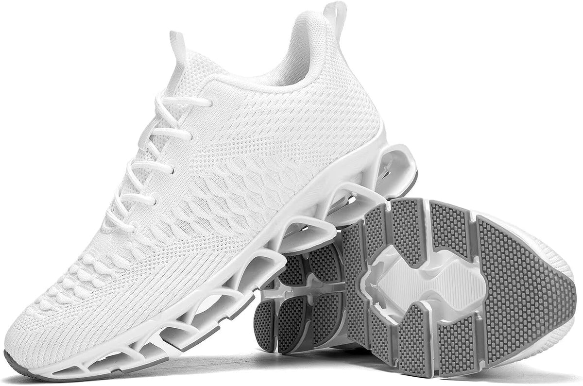 Men's Slip on Walking Running Shoes Blade Tennis Casual Fashion Sneakers Comfort Non Slip Work Sport Athletic Trainer