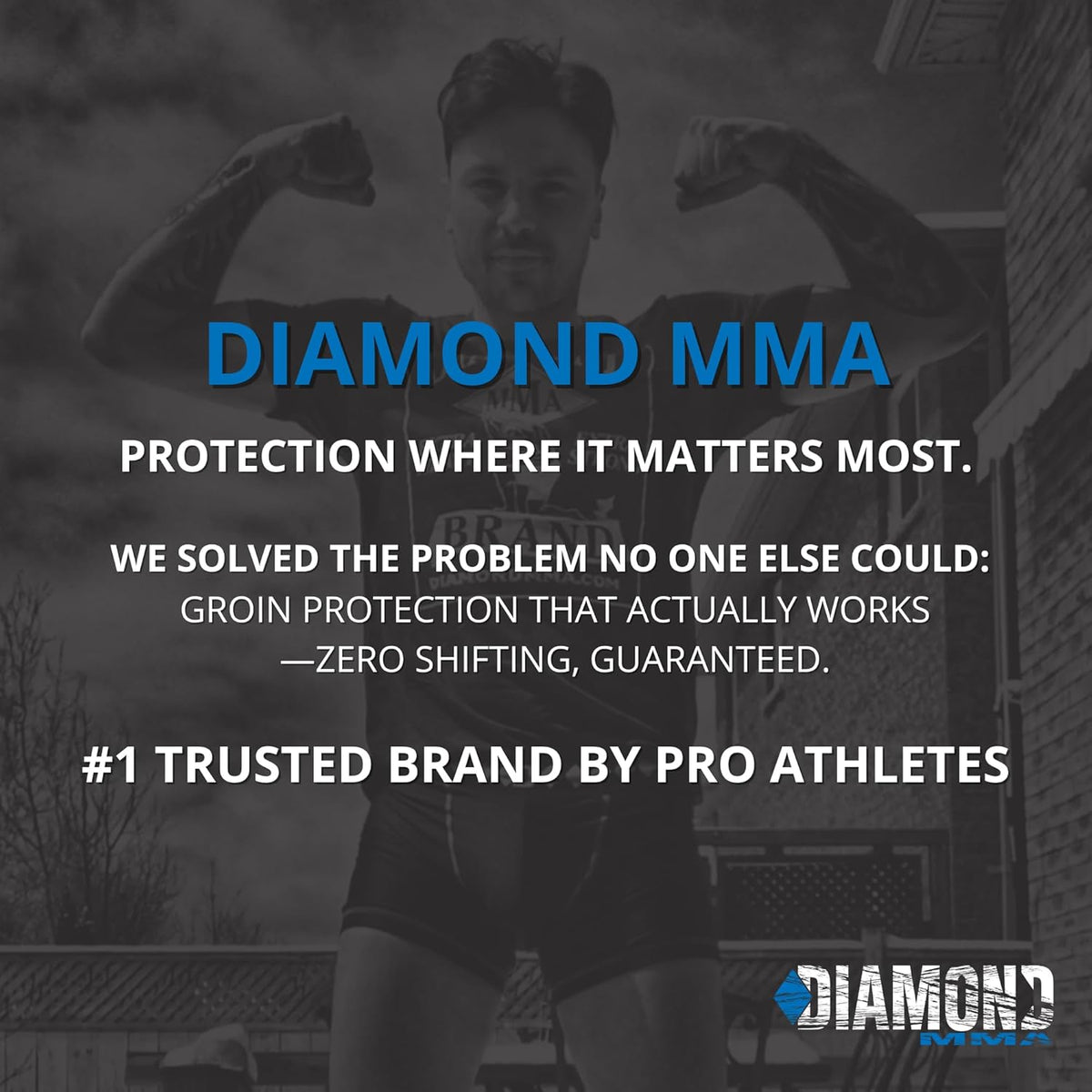 Diamond MMA Four-Strap Jock Strap Supporter with Built-in Athletic Cup Pocket for Sports