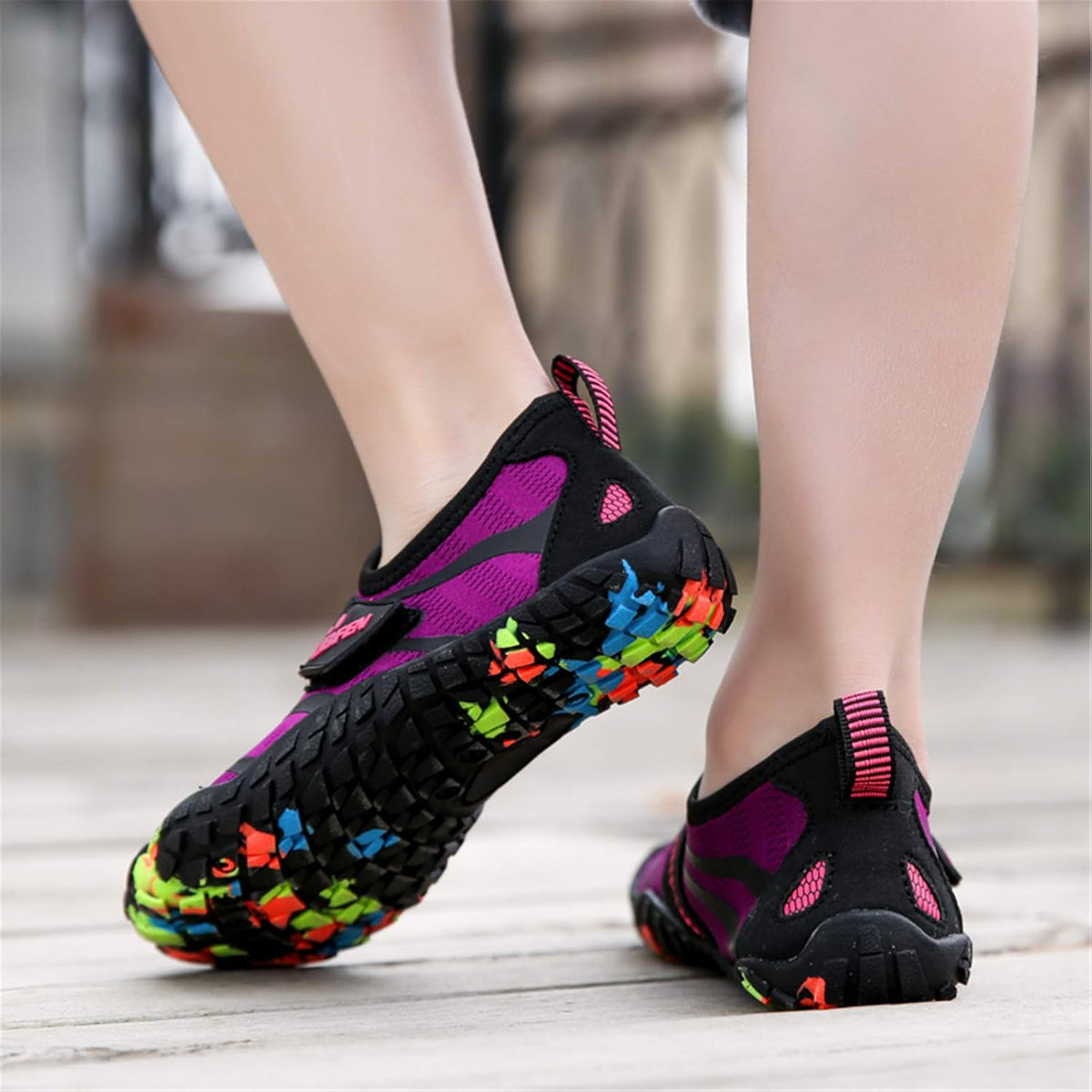 UBFEN Water Shoes for Kids Boys Girls Aqua Socks Barefoot Beach Sports Swim Pool Quick Dry Lightweight Toddler Little Big Kid