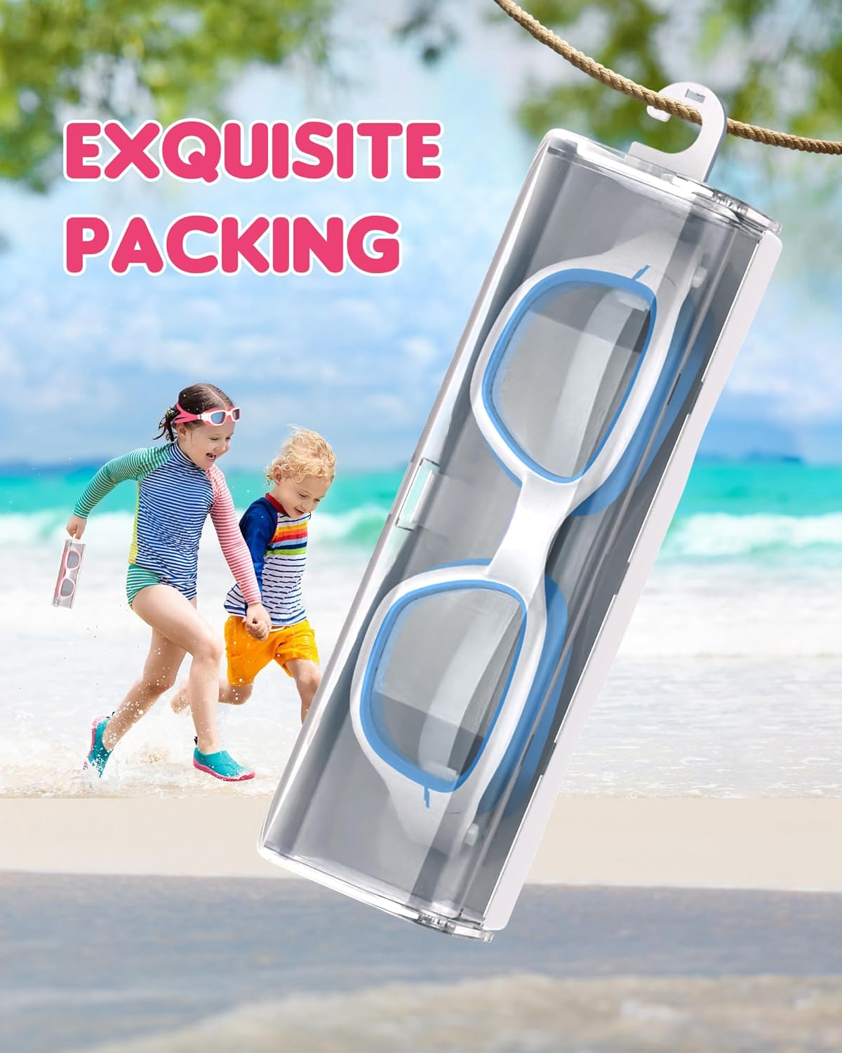 Kids Swim Goggles,Swimming Goggles for Kids 6-14, Anti-Fog UV Protection Pool Glasses for Boys Girls