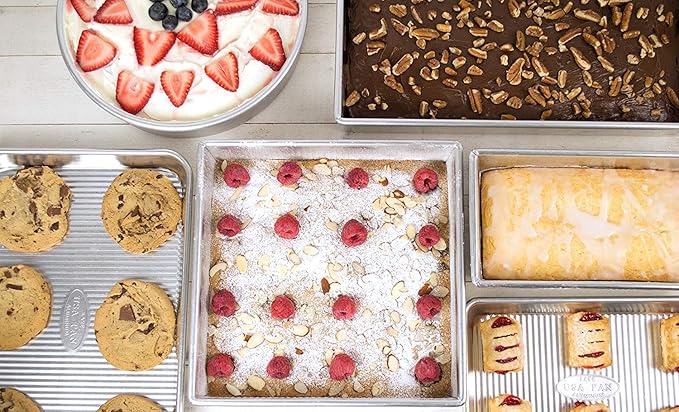 USA Pan Jelly Roll Pan, Heavy Duty Aluminized Steel, 14.1875 x 9.25, Corrugation Design May Vary