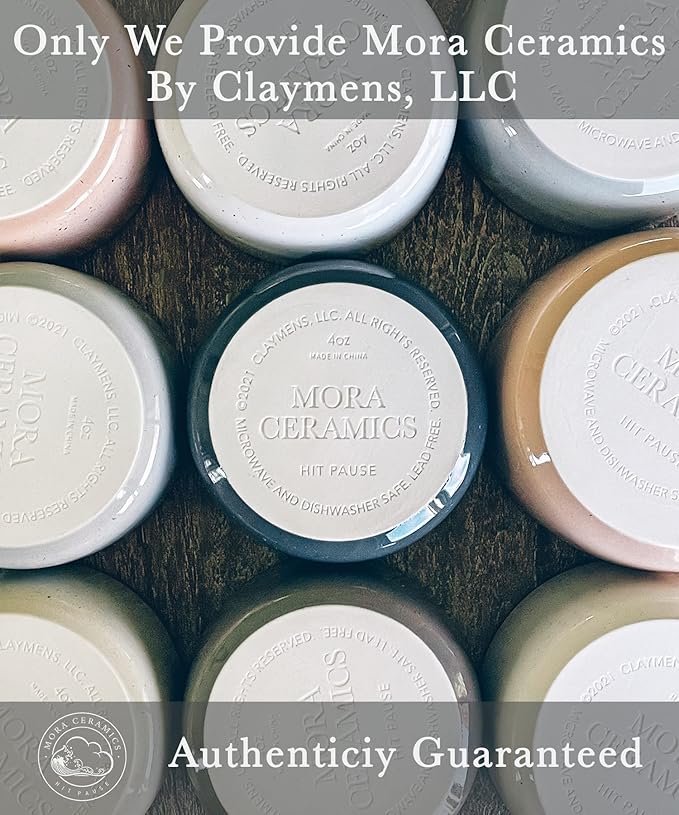 Mora Ceramic Ramekins - 4oz, Set of 6 - Small Oven Safe Baking Dishes/Cups - For Personal Pudding, Creme Brulee, Souffle, Serving Dip, Custard, Ice Cream - Single Mini Bowls - Assorted Neutrals