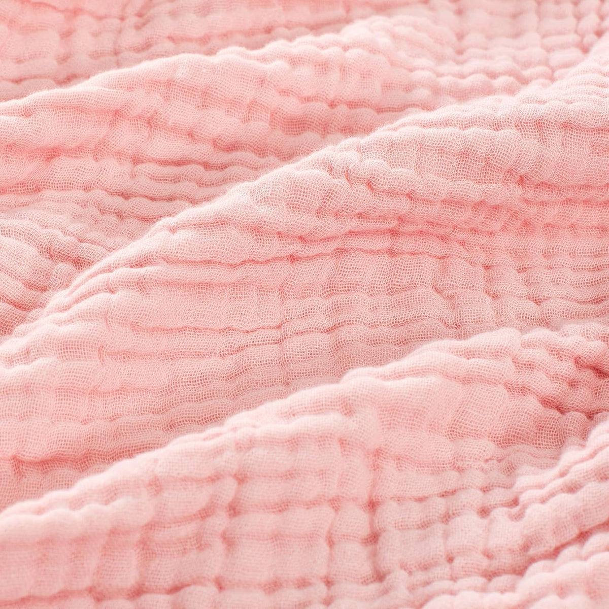 Carriediosa 100% Cotton Muslin Throw Blanket 66" X 90" Twin XL Size,4-Layers Summer Gauze Throws for Bed Couch,Soft Lightweight Breathable Linen Blankets Bedspread for Adults All Season,Dusty Pink