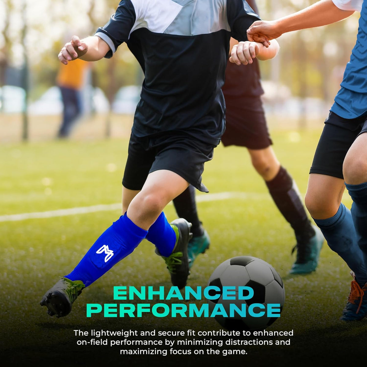 Mini Shin Guards Soccer – Built in Shin Pad Sleeves for Mens, Women, Teens - Small Shin Guards - Lightweight, Breathable Shin Defender Leg Protection